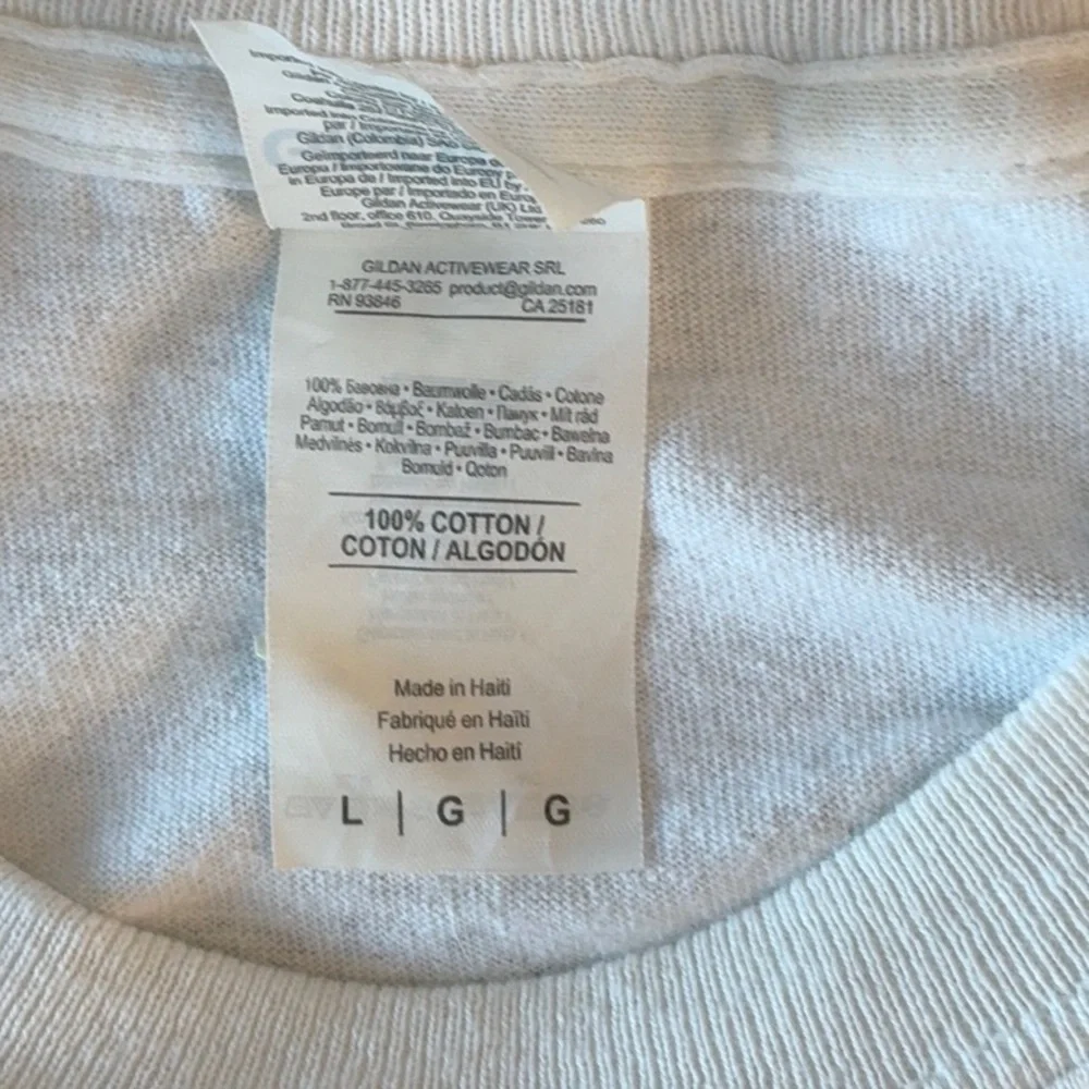 Gildan White Long Sleeve Men's Tee - Picture 5 of 6